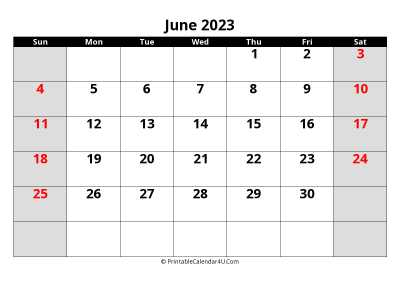 2023 june uk calendar with holidays, with week start on sunday