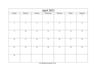 april 2023 editable calendar with holidays