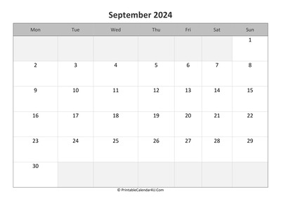 editable calendar september 2024