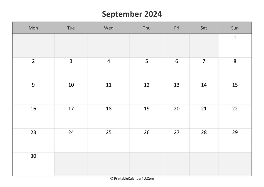 September 2024 Calendar Template Editable Grete Kathlin