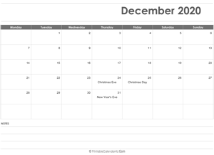 editable december 2020 calendar