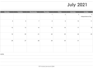 editable july 2021 calendar