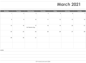 editable march 2021 calendar