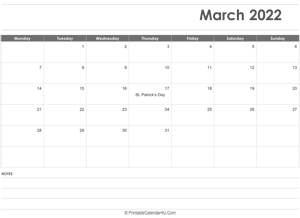 editable march 2022 calendar