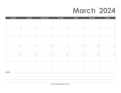 editable march 2024 calendar