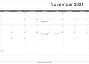 editable november 2021 calendar