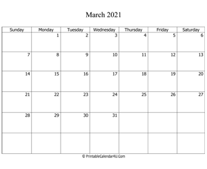 fillable 2021 calendar march