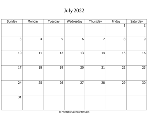 fillable 2022 calendar july