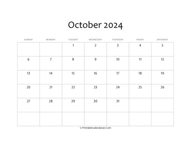 fillable 2024 calendar october