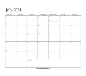 july 2024 calendar printable with holidays