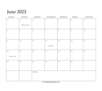 june 2023 calendar printable with holidays