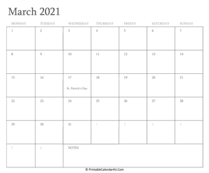 Editable 2021 Calendar Template Word