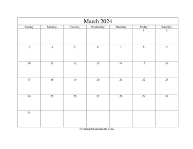 march 2024 editable calendar with holidays