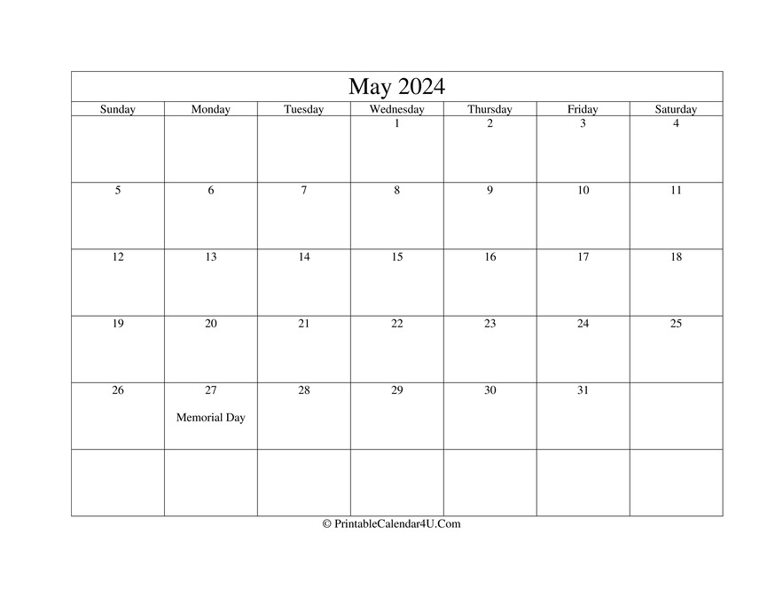 2024 May Calendar Pdf Online Filing Helga Kaylil
