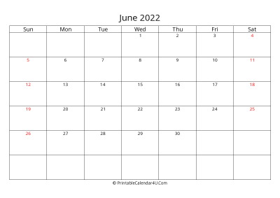 june 2022 calendar printable with uk bank holidays
